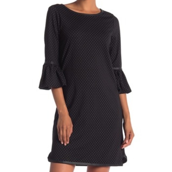 BCBGMaxAzria Dresses & Skirts - NWOT Max Studio Polka Dot Bell Sleeve Shift Dress.
